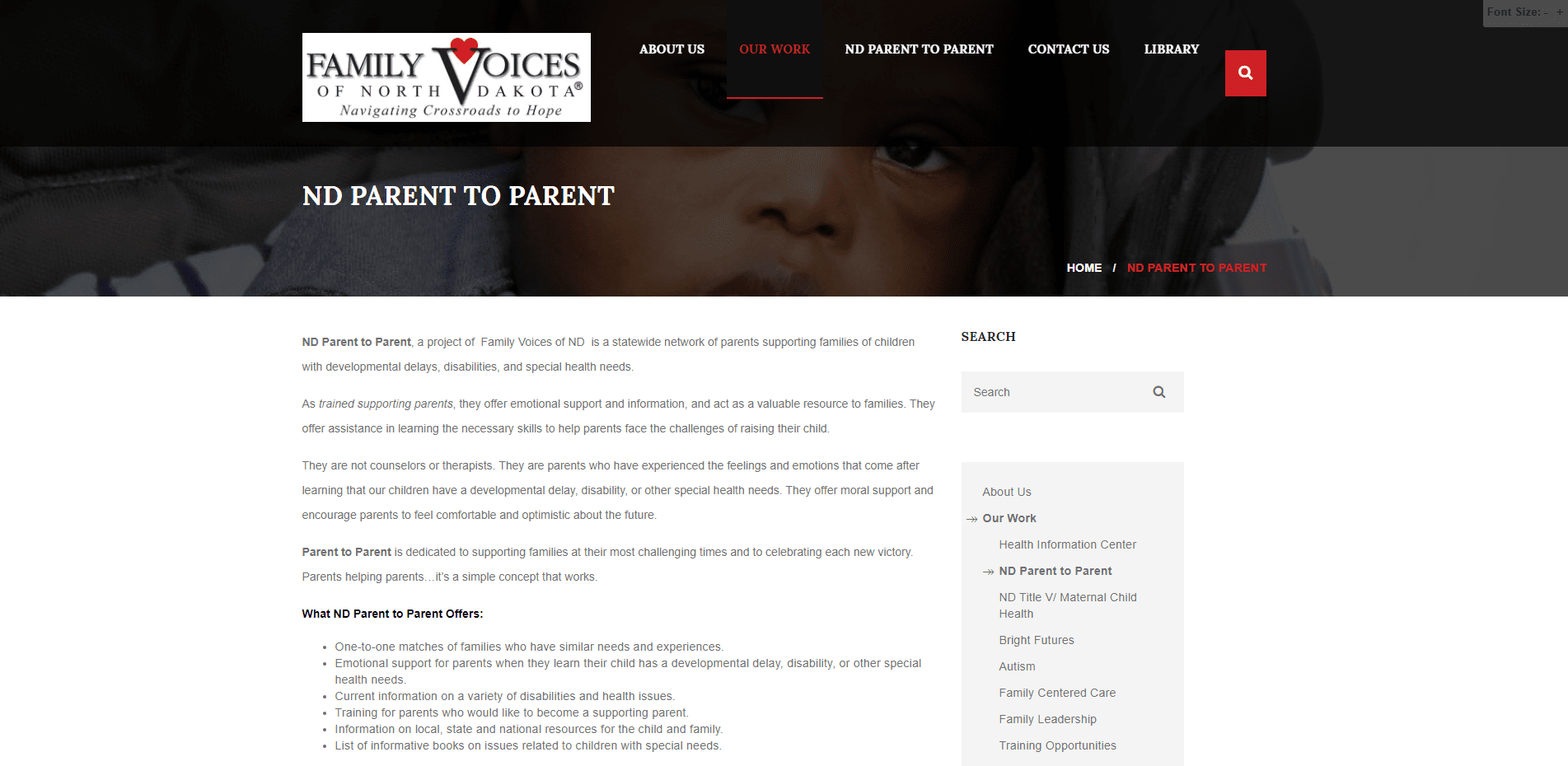 ND Parent to Parent – Family Voices of North Dakota